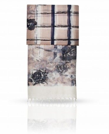 Палантин Женский W-ROSE.CHECKS/GREY